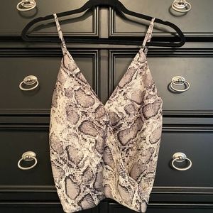 Snakeskin satin blouse